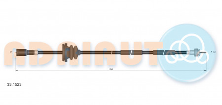 Cablu vitezometru (1540mm) potrivit OPEL OMEGA A 1.8/2.0/2.3D 09.86-04.94 [1]