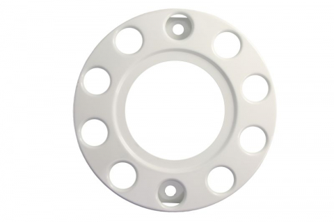 Capace roti - Capac roata fata, material: otel, alb, numar orificii: 10, diametru janta: 22,5 inch, diametru: 434mm, potrivit MAN E2000; MERCEDES ACTROS, ACTROS MP2 / MP3, ACTROS MP4 / MP5, ANTOS, AROCS