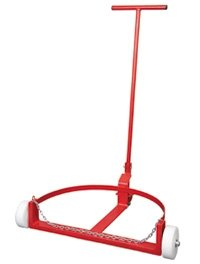 Echipamente pentru atelier - Carucior de transport, proiectat pt butoaie de 200l, platformă de înălțime mică deasupra solului (12,5mm) maner pliabil, diametru max butoi: 660mm, greutate max butoi: 545kg