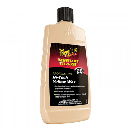 Detailing auto - Ceara auto aplicabila Meguiar's, 473ml, Mirror Glaze Hi-Tech Yellow Wax