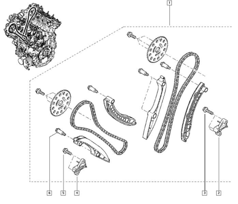 Piese Auto - Chit lant distributie (lant si elemente) potrivit INFINITI EX, FX, M, Q70, QX50 I, QX70; NISSAN NAVARA NP300, PATHFINDER III; RENAULT LAGUNA, LAGUNA III, LATITUDE 3.0D 09.08-
