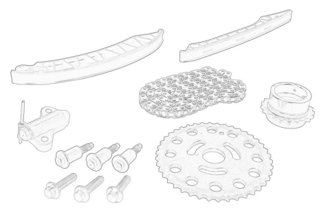 Piese Auto - Chit lant distributie (lant si elemente) potrivit NISSAN NAVARA NP300, NV400; OPEL MOVANO B; RENAULT ALASKAN, MASTER III 2.3D 02.10-