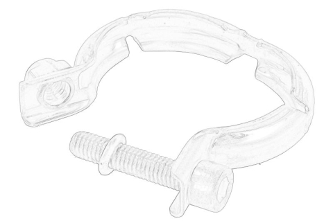 Elemente evacuare - Colier sistem esapament potrivit DACIA DOKKER, DOKKER/MINIVAN, DUSTER, DUSTER/SUV, LODGY, LOGAN, LOGAN EXPRESS, LOGAN II, LOGAN MCV, LOGAN MCV II, SANDERO, SANDERO II 1.5D/1.5DH/1.9D 09.00-