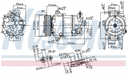 Compresor clima AC - Compresor AC clima ALFA ROMEO GIULIETTA; FIAT TIPO 1.6D/2.0D dupa 2010