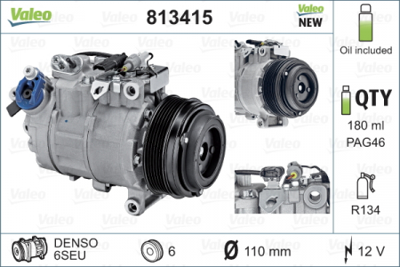 Compresor clima AC - Compresor AC clima BMW Seria 1 (E81), 1 (E82), 1 (E87), 1 (E88), 3 (E90), 3 (E91), 3 (E92), 3 (E93), X1 (E84) 2.0D/3.0D intre 2004-2015