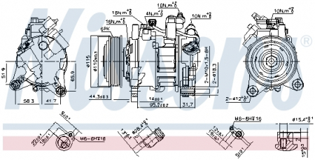 Climatizare - Compresor AC clima BMW Seria 1 (F20), 1 (F21), 2 (F22, F87), 2 (F23), 3 (F30, F80), 3 (F31), 3 GRAN TURISMO (F34), 4 (F32, F82), 4 GRAN COUPE (F36) 1.6D-3.0D dupa 2011