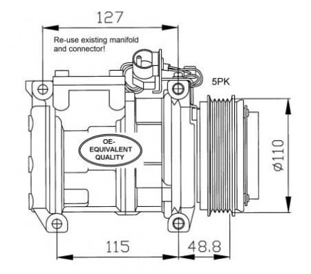 Compresor clima AC - Compresor AC clima BMW Seria 3 (E36), 5 (E34), 7 (E32), Z3 (E36) 2.0-3.4 intre 1986-2001