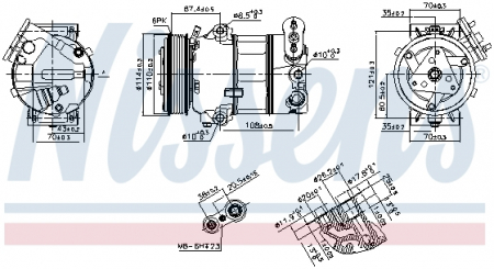 Climatizare - Compresor AC clima FIAT 500L, TIPO 1.3D/1.6 dupa 2012