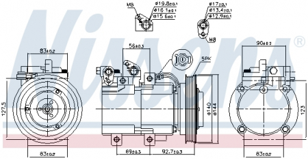 Compresor clima AC - Compresor AC clima HYUNDAI TERRACAN 2.9D intre 2001-2006