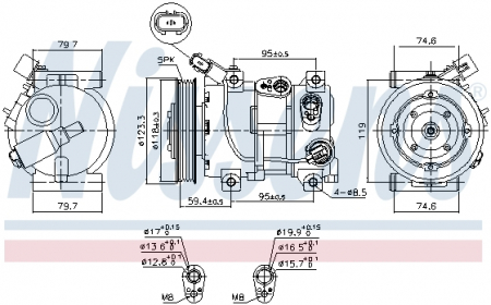 Climatizare - Compresor AC clima KIA RIO III 1.2/1.25/1.25LPG dupa 2011