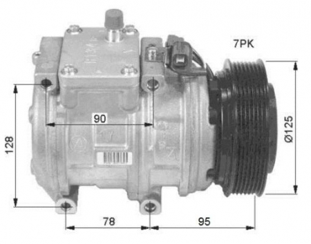 Compresor clima AC - Compresor AC clima LAND ROVER DEFENDER, DISCOVERY II, RANGE ROVER II 2.5D-4.6 intre 1994-2016