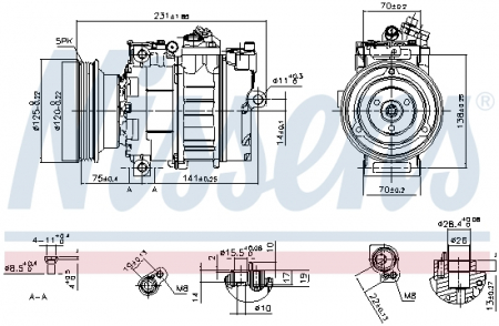 Compresor clima AC - Compresor AC clima LAND ROVER FREELANDER; MG MG TF, MG ZR, MG ZS, MG ZT, MG ZT- T; ROVER 75 1.6/1.8 intre 1998-2009