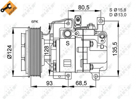Compresor clima AC - Compresor AC clima MAZDA 3, 6, CX-7 1.8/2.0/2.3 intre 2002-2013