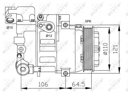 Compresor clima AC - Compresor AC clima Mercedes Clasa A (W168), VANEO (414) 1.4-2.1 intre 1997-2005