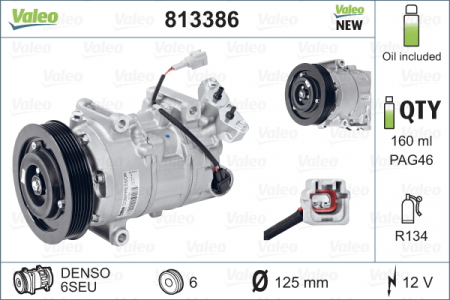 Compresor clima AC - Compresor AC clima RENAULT GRAND SCENIC III, MEGANE CC, MEGANE III, SCENIC III 1.5D-1.6LPG dupa 2008