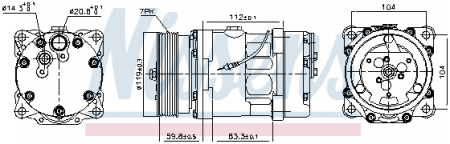 Compresor clima AC - Compresor AC clima RVI MASCOTT; NISSAN INTERSTAR; OPEL MOVANO; RENAULT MASTER II, MASTER PRO 3.0D dupa 2003