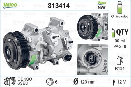Compresor clima AC - Compresor AC clima TOYOTA AURIS, AVENSIS, COROLLA, VERSO 1.4-2.0D intrre 2006-2018