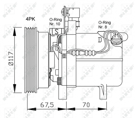 Compresor clima AC - Compresor aer conditionat AC potrivit BMW Seria 3 (E36), Z3 (E36) 1.6-1.9 01.92-01.03