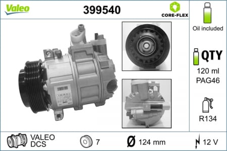 Compresor clima AC - Compresor clima auto aer conditionat potrivit MERCEDES C (C204), C (CL203), C T-MODEL (S203), C T-MODEL (S204), C (W203), C (W204), CLC (CL203), CLK (A209), CLK (C209), CLS (C218) 1.6-5.5 05.02-
