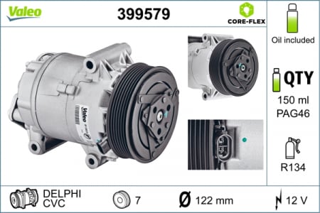Compresor clima AC - Compresor clima auto aer conditionat potrivit RENAULT CLIO III, GRAND SCENIC II, MEGANE II, SCENIC II 1.9D/2.0 11.02-