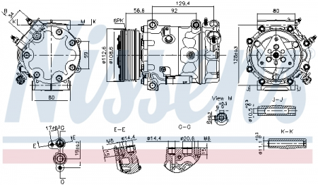 Compresor clima AC - Compresor climatizare aer conditionat potrivit CITROEN JUMPER; PEUGEOT BOXER 2.0D 07.15-
