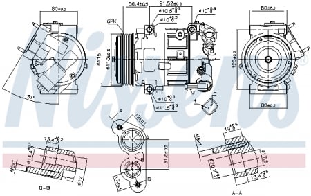 Compresor clima AC - Compresor climatizare aer conditionat potrivit DS DS 3, DS 4, DS 5, DS 7; CITROEN BERLINGO, BERLINGO/MINIVAN, C3 AIRCROSS II, C3 II, C3 PICASSO, C4 CACTUS, C4 GRAND PICASSO II, C4 II 1.2-2.0DH 06.09-