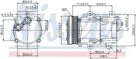 Compresor climatizare aer conditionat potrivit FORD COUGAR, GALAXY I, GALAXY MK I, MAVERICK, MONDEO II, SCORPIO II, TRANSIT, TRANSIT TOURNEO 1.6-2.9 06.94- [4]