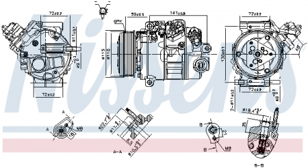 Compresor clima AC - Compresor climatizare aer conditionat potrivit FORD MONDEO V 1.0 02.15-