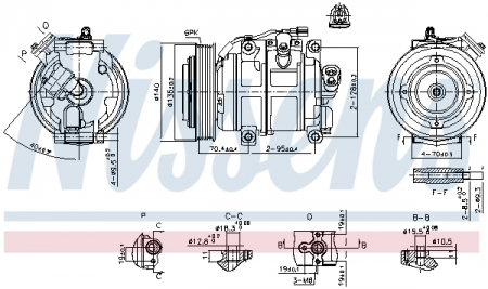 Compresor clima AC - Compresor climatizare aer conditionat potrivit HONDA ACCORD IX, CROSSTOUR I 3.5 09.12-