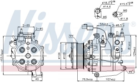 Compresor clima AC - Compresor climatizare aer conditionat potrivit HONDA CIVIC VIII, FR-V 1.4/1.8 09.05-