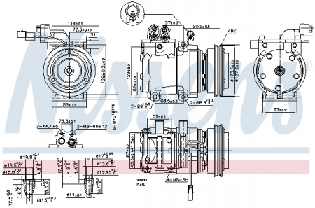 Compresor climatizare aer conditionat potrivit HYUNDAI ACCENT II, MATRIX 1.5/1.6 09.00-08.10 [4]