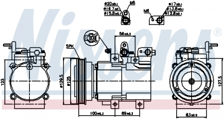 Compresor clima AC - Compresor climatizare aer conditionat potrivit HYUNDAI HIGHWAY, SANTA FÉ I, TRAJET, TRAJET/MINIVAN, XG; KIA SORENTO I 2.0-2.7 12.98-06.09