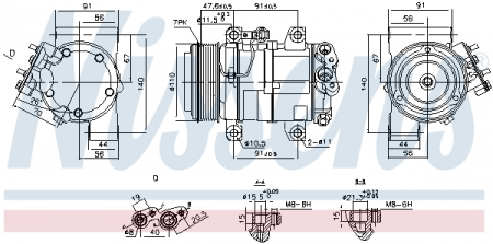 Compresor clima AC - Compresor climatizare aer conditionat potrivit INFINITI QX56, QX80; NISSAN PATROL VI 5.6 09.03-