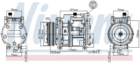 Compresor clima AC - Compresor climatizare aer conditionat potrivit IVECO DAILY III, DAILY IV, DAILY V 2.3D/3.0CNG/3.0D 07.99-02.14