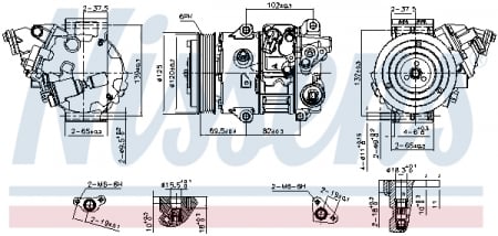 Compresor clima AC - Compresor climatizare aer conditionat potrivit LEXUS ES; TOYOTA CAMRY 2.0/2.5 09.11-