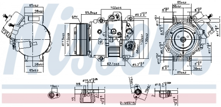 Compresor clima AC - Compresor climatizare aer conditionat potrivit LEXUS GS, IS II, LS 4.6/5.0 04.06-