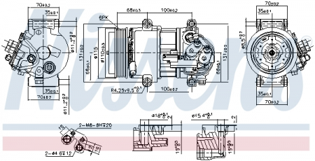 Compresor clima AC - Compresor climatizare aer conditionat potrivit MERCEDES A (W169), B SPORTS TOURER (W245) 1.5/1.7 09.04-06.12