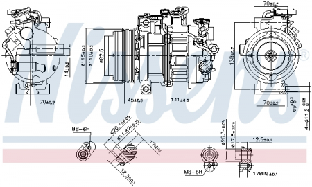 Compresor clima AC - Compresor climatizare aer conditionat potrivit MERCEDES C (A205), C (C205), C T-MODEL (S205), C (W205), CLS (C257), E (A238), E ALL-TERRAIN (S213), E (C238), E T-MODEL (S213), E (W213), GLC (C253) 1.5