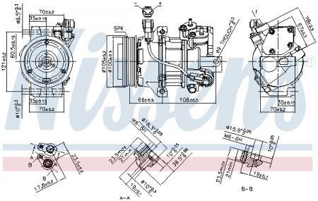 Compresor clima AC - Compresor climatizare aer conditionat potrivit MITSUBISHI COLT CZC VI, COLT VI; SMART FORFOUR 1.1-1.5D 01.04-06.12