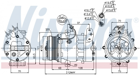 Compresor climatizare aer conditionat potrivit OPEL ASTRA G, ASTRA G CLASSIC, ZAFIRA A 1.4-2.0 02.98-07.09 [4]
