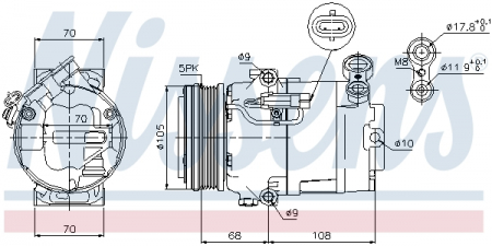 Compresor climatizare aer conditionat potrivit OPEL ASTRA H, ASTRA H CLASSIC, ASTRA H GTC, ZAFIRA A, ZAFIRA B, ZAFIRA B/MINIVAN 1.2-2.0 09.01- [4]