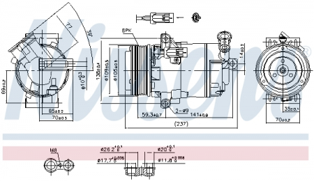 Compresor clima AC - Compresor climatizare aer conditionat potrivit OPEL ASTRA H, ASTRA H GTC, ZAFIRA B, ZAFIRA B/MINIVAN 1.9D 04.04-04.15