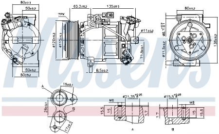 Compresor clima AC - Compresor climatizare aer conditionat potrivit RENAULT CAPTUR I, CLIO IV, KAPTUR 0.9-1.6 11.12-