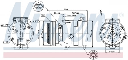 Compresor clima AC - Compresor climatizare aer conditionat potrivit RENAULT LAGUNA II, VEL SATIS 1.8-2.2D 03.01-