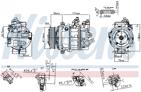 Compresor clima AC - Compresor climatizare aer conditionat potrivit SEAT ALHAMBRA; VW ATLAS, SHARAN 1.4-3.6 05.11-
