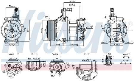 Compresor clima AC - Compresor climatizare aer conditionat potrivit SKODA CITIGO; VW LOAD UP, UP! 1.0/1.0CNG 08.11-