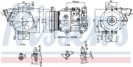 Compresor clima AC - Compresor climatizare aer conditionat potrivit TOYOTA HIGHLANDER / KLUGER, VENZA 2.7 09.08-11.16