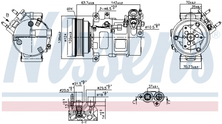 Compresor clima AC - Compresor climatizare aer conditionat potrivit VOLVO S60 III, V60 I, V60 II, XC40, XC60 II 1.5-2.0H 03.15-