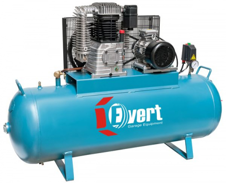 Compresoare pneumatice - Compresor cu piston EVERT serie K, 4 kW 400V 14 bar, eficienta: 700l/min., rezervor: 300L, numar cilindri: 2buc