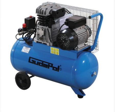 Compresoare pneumatice - Compresor cu piston GUDEPOL, 1,5 kW 230V 10 bar, eficienta: 320l/min., rezervor: 50L, numar cilindri: 2buc